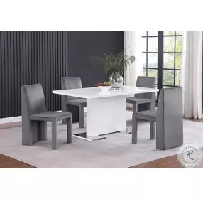 Tordera Gray Velvet Upholstered Side Chair Set Of 2