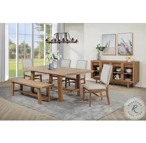 Middleton Natural 4 Door Sideboard with Dual Drawer