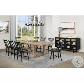 Middleton Black Spindle Back Dining Side Chair Set of 2
