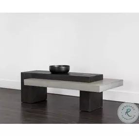 Mallory Dark Brown and Gray Coffee Table