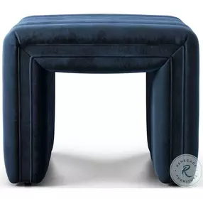 Augustine Sapphire Navy 21" Ottoman