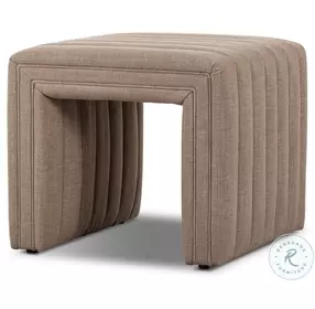 Augustine Crypton Nomad Taupe Performance Fabric Rectangular Ottoman