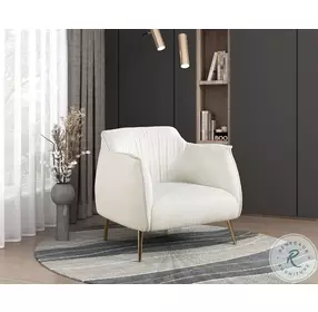 Rachael White Accent Chair