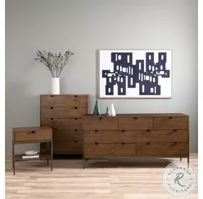 Trey Auburn Poplar 5 Drawer Chest