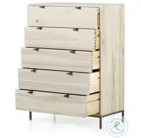 Trey Dove Poplar 5 Drawer Chest