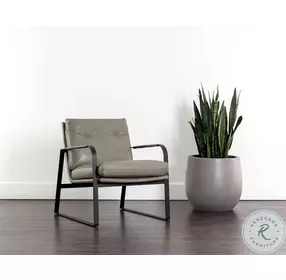 Sterling Missouri Stone Leather Lounge Chair