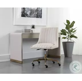 Ellsworth Beige Linen Office Chair