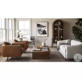 Kaya Haven Tobacco Leather Swivel Chair