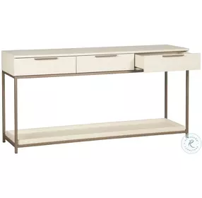 Saharaine Champagne Gold And Cream Console Table