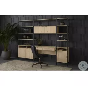 Windsor Natural And Matte Black Wall Desk