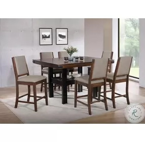 Patterson Beige Upholstered Counter Height Stool Set Of 2