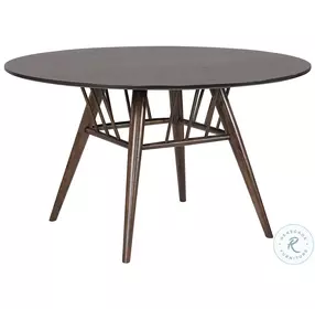 Everton Dark Walnut 53" Round Dining Room Set