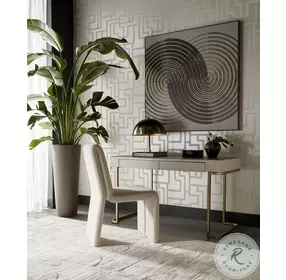 Rosalyn Cream And Warm Brass Desk