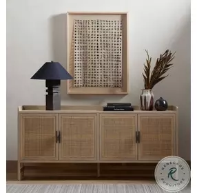 Caprice Natural Mango And Gunmetal Sideboard