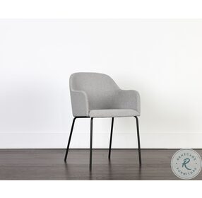 Mina Warm Grey Hensley Arm Chair