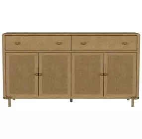 Arini Sand Wash 2 Drawer Cane Door Sideboard Server