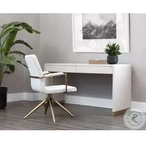 Ilona Oyster Shagreen Desk