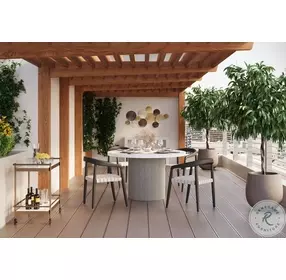 Oberlin Outdoor Charcoal Dining Arm Chair