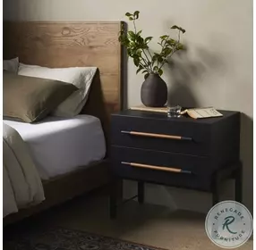 Rosedale Ebony Oak 2 Drawer Nightstand