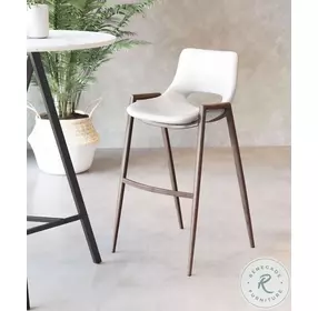 Desi White Bar Stool Set Of 2
