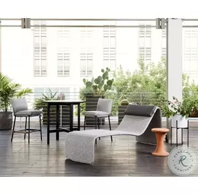 Vega Faye Sand Performance Fabric Outdoor Counter Height Stool