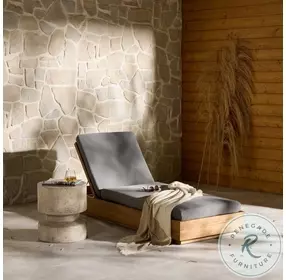 Kinta Charcoal Performance Fabric Outdoor Chaise