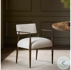Waldon Charter Oatmeal Performance Fabric Dining Chair