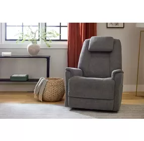 Zecliner Model 3+ Umber Gray Performance Fabric Zero Gravity Power Lift Sleep Recliner with USB Charging and LED