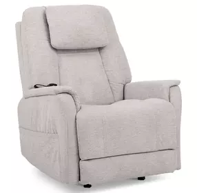 Zecliner Model 3+ Ceramic Gray Performance Fabric Zero Gravity Power Lift Sleep Recliner with USB Charging and LED