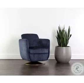 Gilley Bergen Navy Swivel Lounge Chair