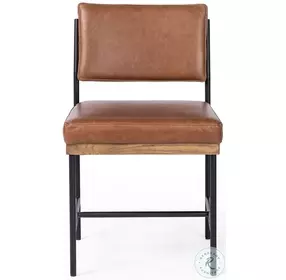 Benton Sonoma Chestnut Leather Dining Chair