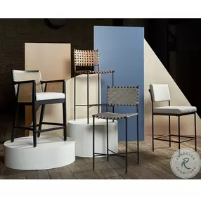 Benton Savile Flannel Performance Fabric Bar Stool