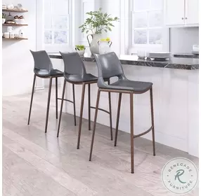 Ace Dark Gray Bar Chair Set Of 2