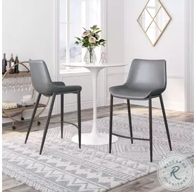 Magnus Dark Gray Counter Height Chair Set Of 2