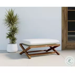 Lagos Stinson White Performance Fabric Outdoor Stool