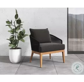 Capri Grace Bay Gray Performance Fabric Outdoor Lounge Chair