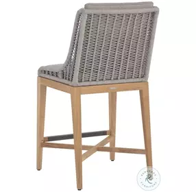 Sorrento Palazzo Taupe Performance Fabric Outdoor Counter Height Stool