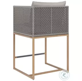 Cyprian Palazzo Taupe Outdoor Counter Height Stool