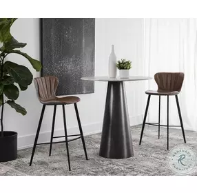 Evelora Bravo Cognac Bar Stool