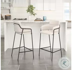 Marcel Cream Counter Height Stool Set of 2