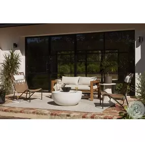 Basil Matte White Cast Aluminum Outdoor Coffee Table