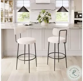 Blanca Ivory Bar Stool Set of 2