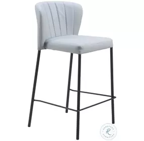 Linz Gray Counter Height Stool Set of 2