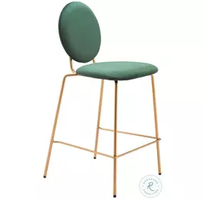 Odessa Green And Gold Counter Height Stool Set of 2