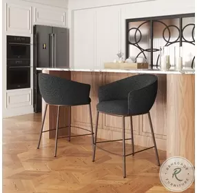 Essen Black And Bronze Counter Height Stool