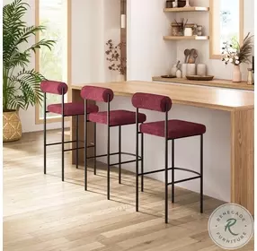 Livorno Red Bar Stool Set of 2