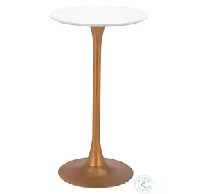 Auray White And Gold Bar Table Set