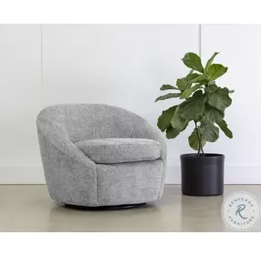 Bliss Husky Gray Swivel Lounge Chair
