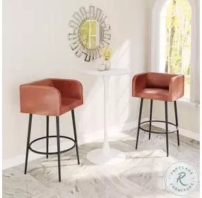 Horbat Brown Bar Stool Set of 2