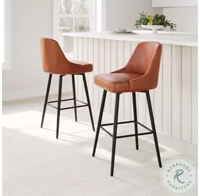 Keppel Brown Swivel Bar Stool